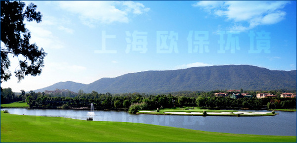 中山高尔夫,人工湖治理,浮水喷泉，浮水喷泉曝气机