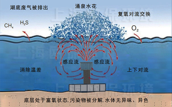 涌式曝气机工作及净水原理 涌式曝气机工作及净水原理