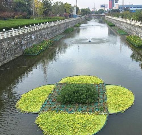 南宁整治内河河道：黑臭水体不再 水清岸绿相伴 欧保生态浮岛与FANS1500喷泉曝气机