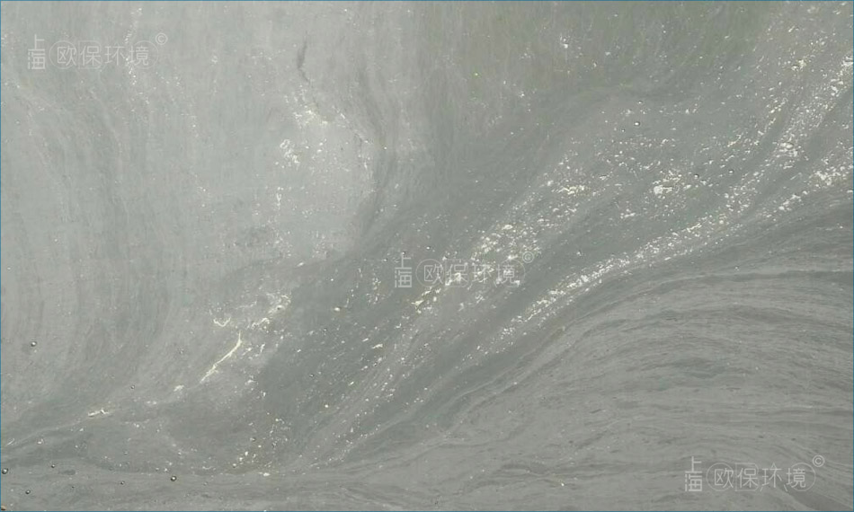 水面汇集的油膜浮灰,阻断水体的自然溶氧交换 水面汇集的油膜浮灰,阻断水体的自然溶氧交换