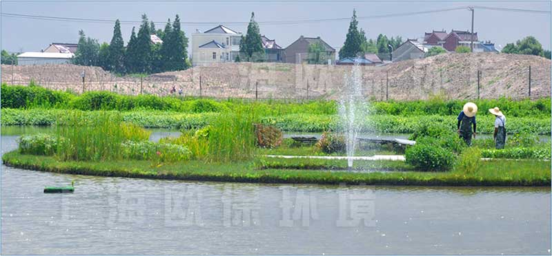太阳能喷泉曝气漂浮净水平台 太阳能喷泉曝气漂浮净水平台