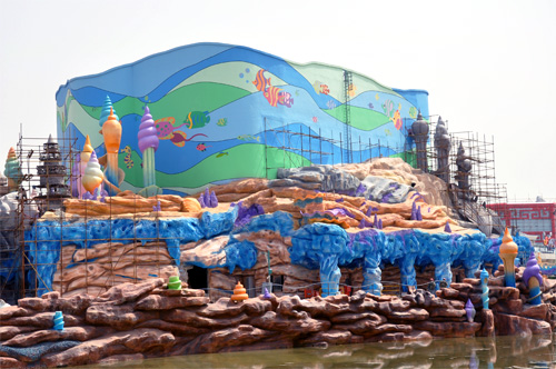 天津华强3d影视基地,浮水喷泉曝气机 天津华强3d影视基地,浮水喷泉曝气机
